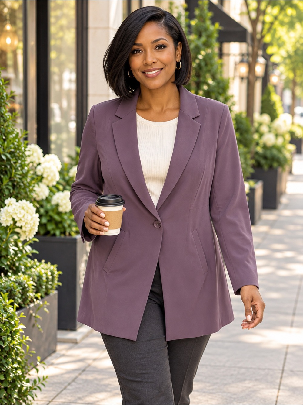 Torrid Dusty Plum Longline Blazer | Size 0